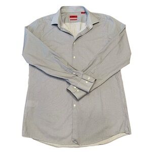 Hugo Boss Sharp Fit Long Sleeve Button Down Blue Size 16 1/2 - 34/35